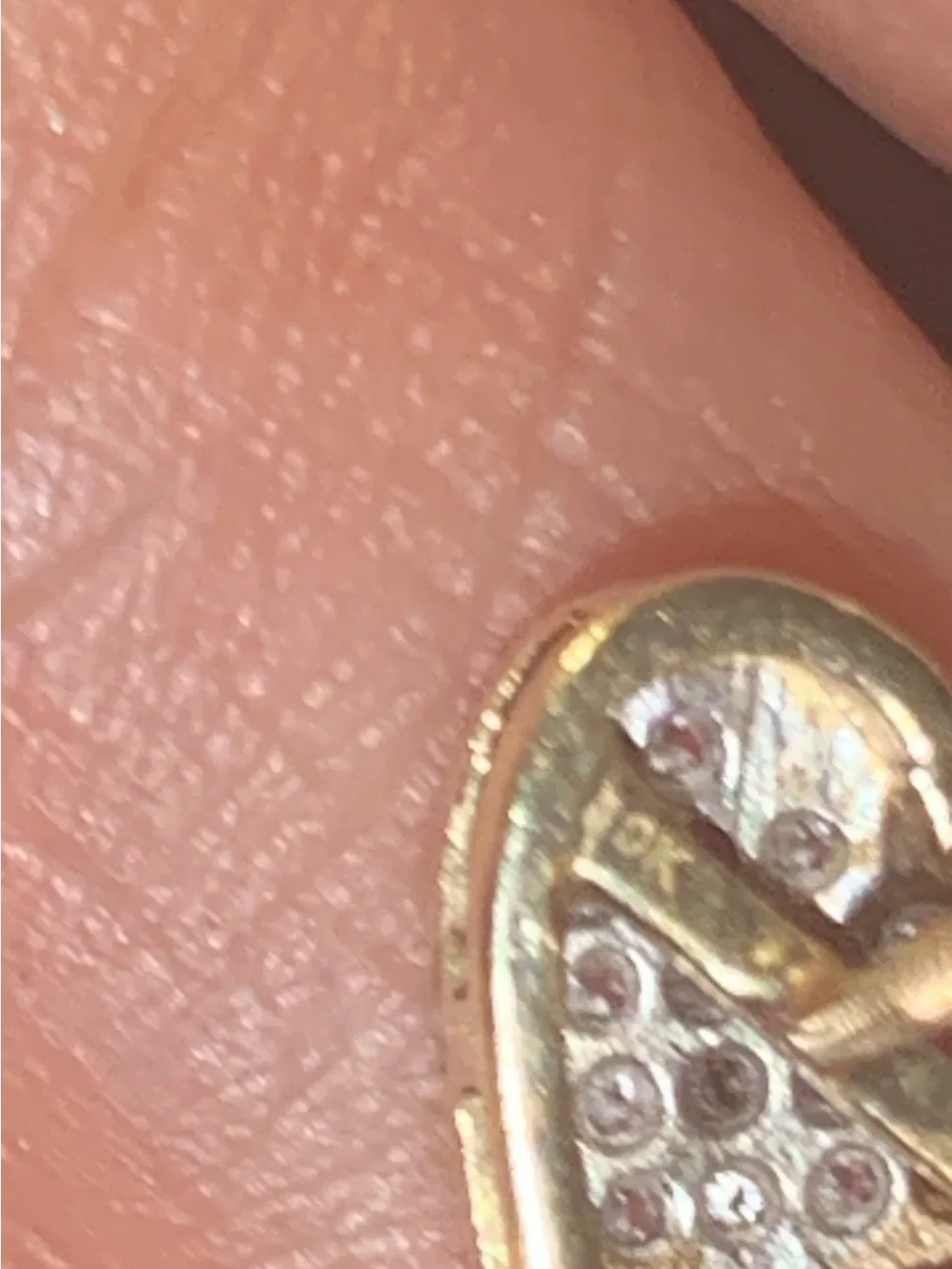 Heart Pavé Stud Earring  single earring